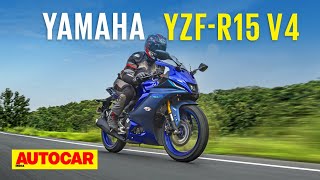 2021 Yamaha R15 V4 review  V4 vendetta  First Ride  Autocar India [upl. by Nanni]