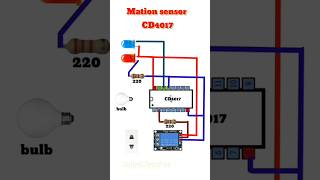 Mation Sensor Light switch Using CD4017 IR sensor with circuit shots shortsvideo shortsfeed [upl. by Euqenimod226]